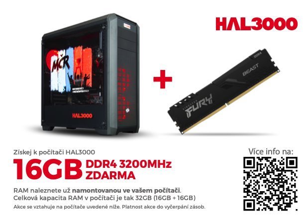 AKCE – dalších 16GB RAM ZDARMA!